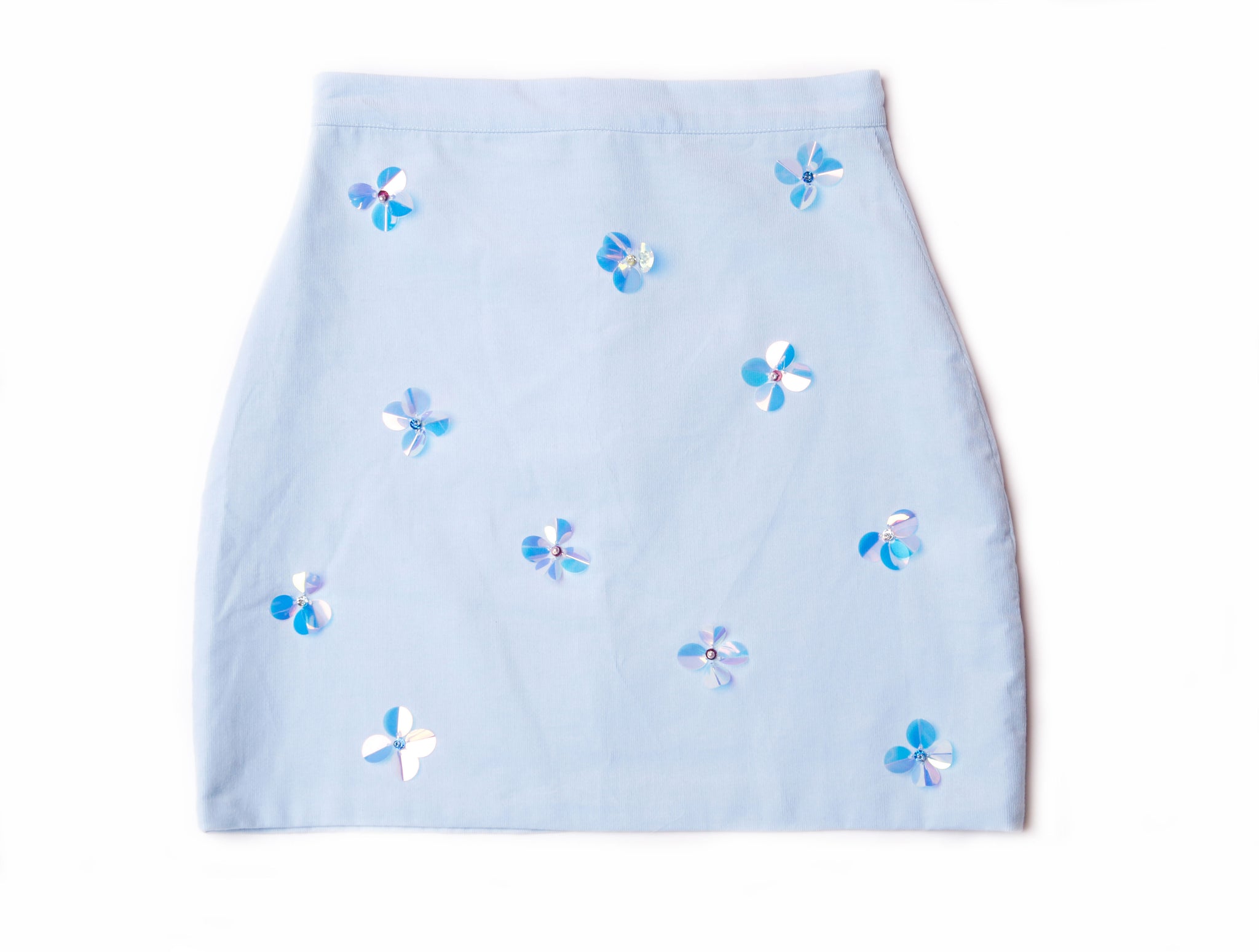 Ari Lightblue Flower Skirt