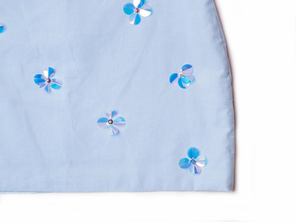 Ari Lightblue Flower Skirt