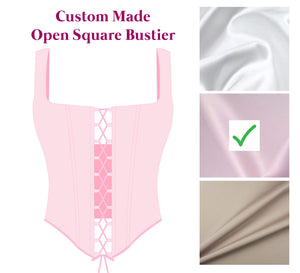Custom Solid Open Square Bustier Top