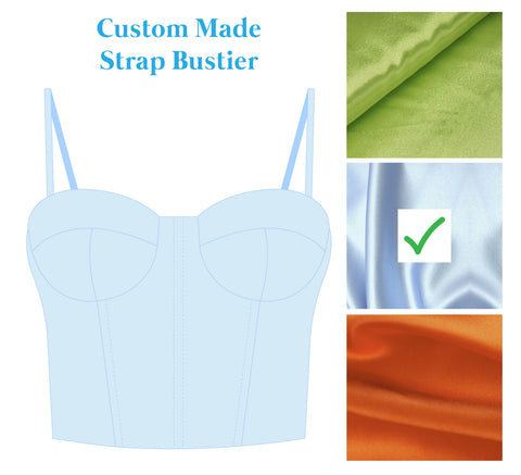 Custom Solid Strap Bustier Top