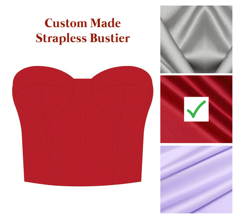 Custom Solid Strapless Bustier Top