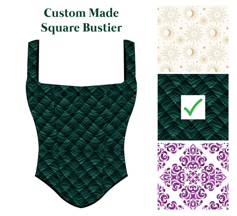 Custom Pattern Square Bustier Top