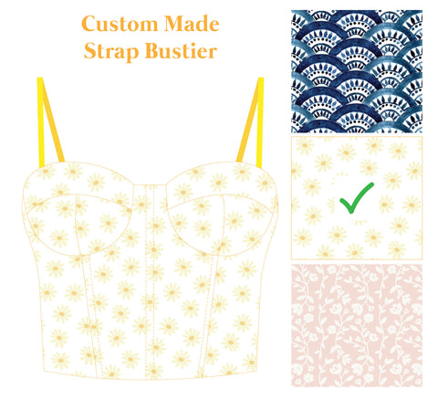 Custom Pattern Strap Bustier Top