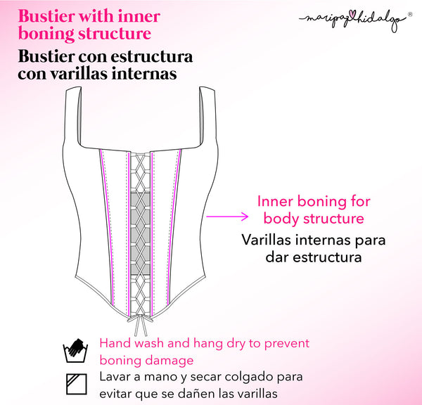 Custom Pattern Open Square Bustier Top